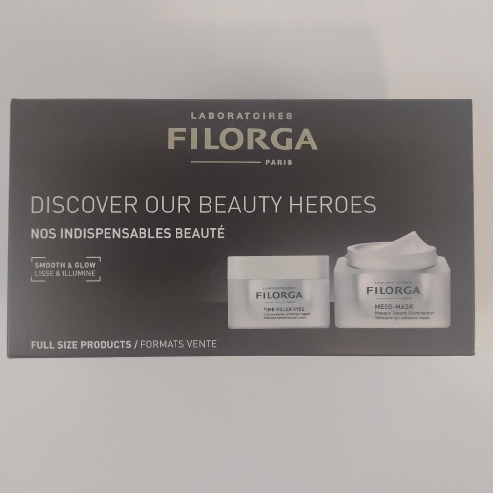 Filorga Time-Filler Eyes 0.5 oz 15ml & Meso-Mask 1.69 oz 50ml Duo Set Full Size